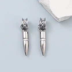 5pcs New Bullet Fashion Charms Metallic Punk Style Pendnts For Making DIY Jewelry Handmade Findings Accessories Necklace