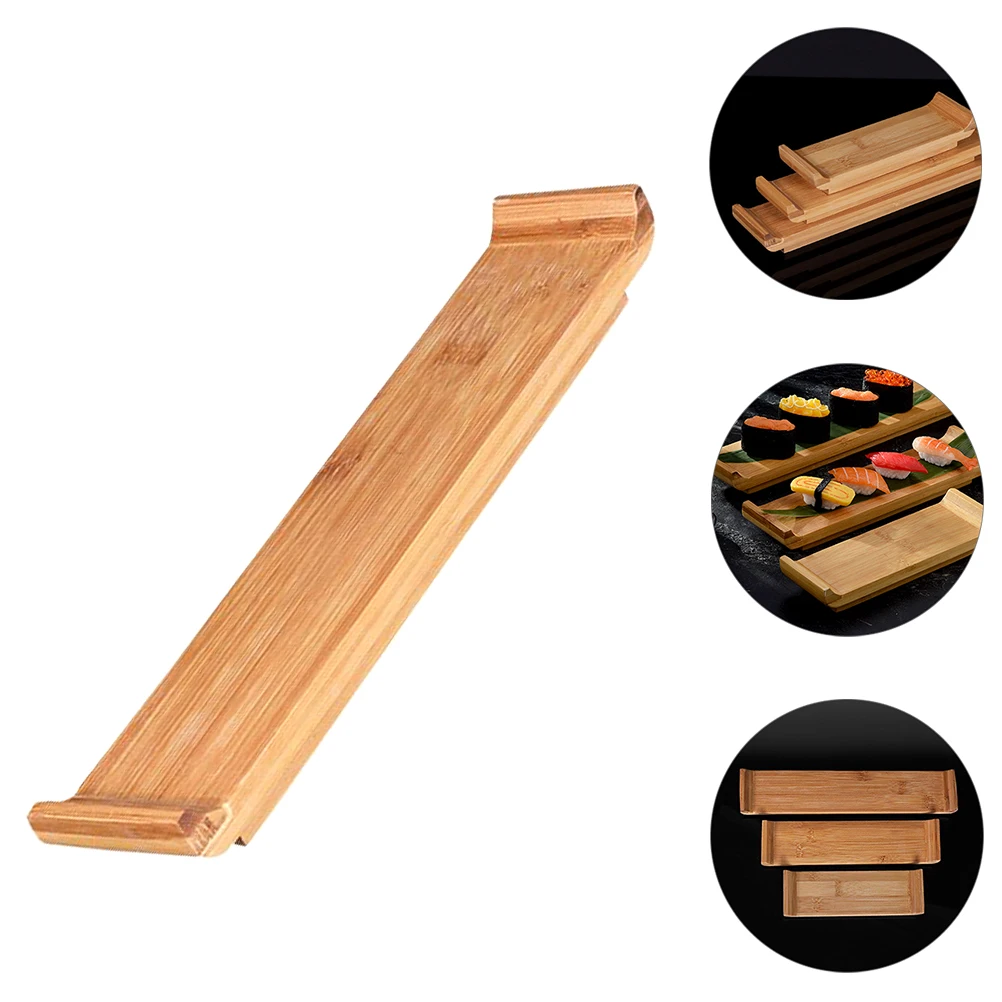 

Bamboo Sushi Plate Tray Dishes Japanese Sashimi Cheese Board Smooth Display Home Restaurant Hotel Gift