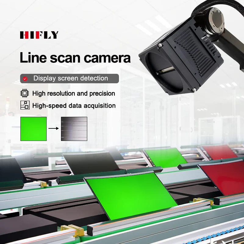 HIFLY 10GigE Machine Vision 50KHz 8K 8192x3 Color Industrial Line Scan Camera For Security Monitoring
