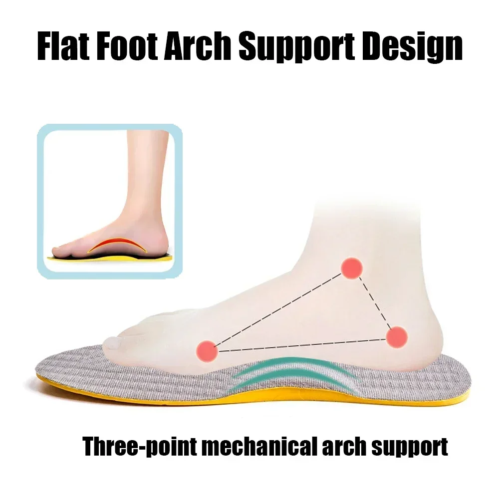 1Pair Arch Support Insoles for Flat Feet Orthopedic Shoe Pads Plantar Fasciitis Relief O/X-Leg Foot Care for Adults And Kids