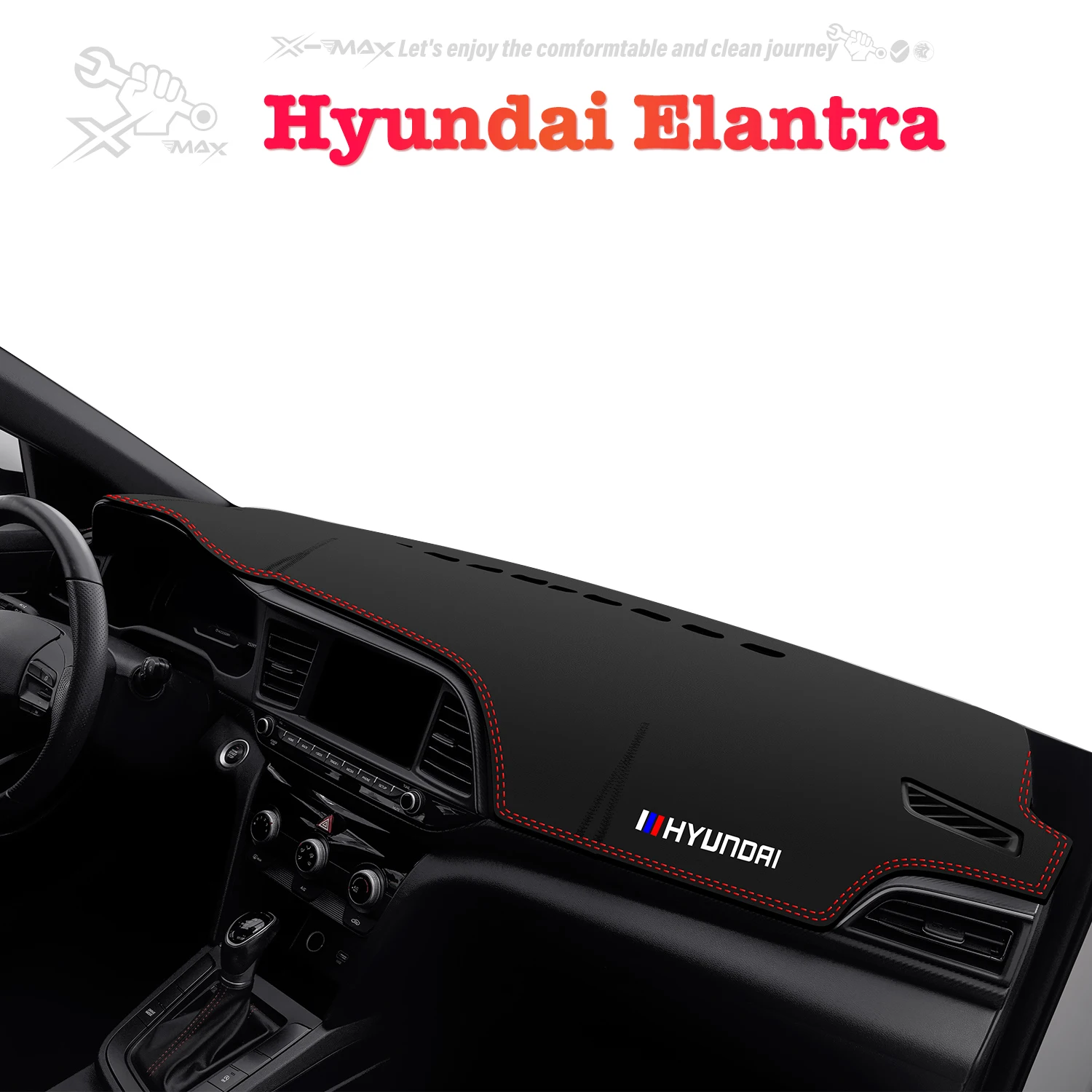 

Left-hand Drive Car Dashboard Mat For Hyundai Elantra 2016-2020 Light Blocking Pad Center Console Dash Mat Sunshield protector