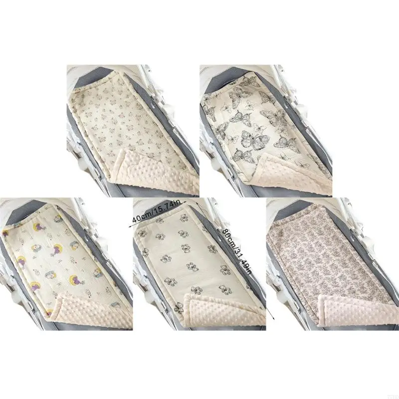 77HD Toddlers Pushchair Seats Liner Pad Breathable Cushion with Printed Pattern