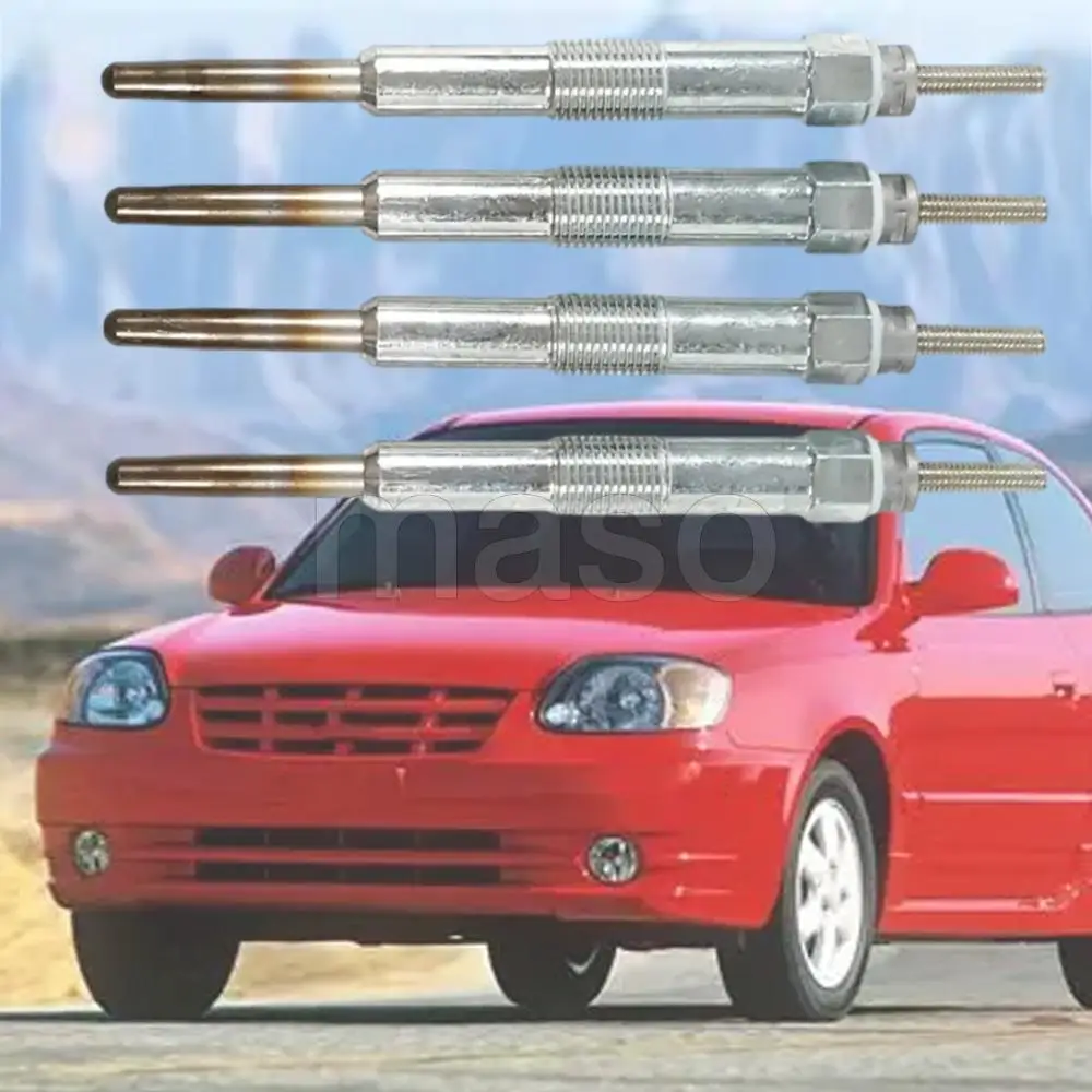 4pcs Glow Plug 36710-27010 36710-27000 For Hyundai Accent Elantra Getz Matrix Sonata Kia Carens Cerato Magentis Sportage