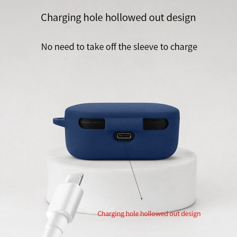 Защитный чехол для переноски, противоударный, совместимый с наушниками Denon PerL, пылезащитный силиконовый корпус, моющийся чехол для зарядного устройства