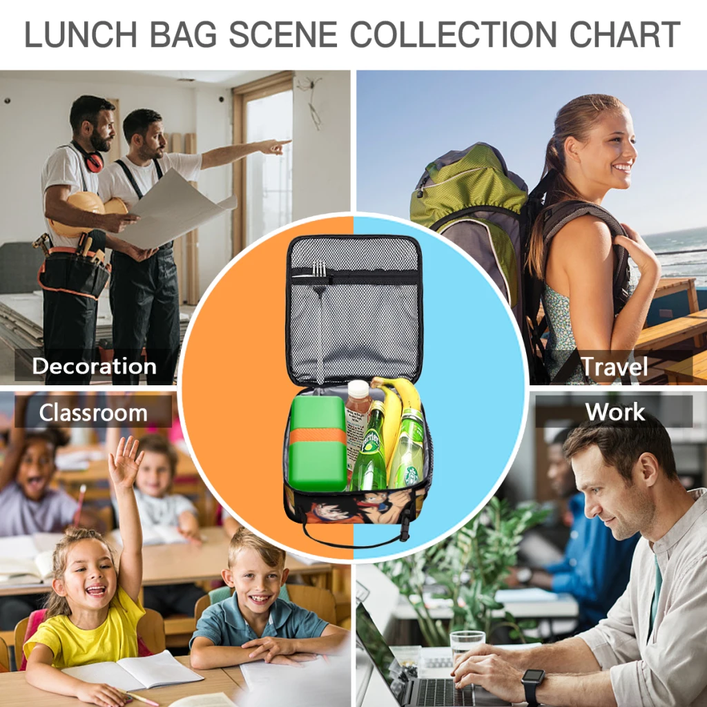 Ultra and man Portable Lunch Bag Food Thermal Box Durable Cooler Lunchbox with Shoulder Strap Picnic Bag Office