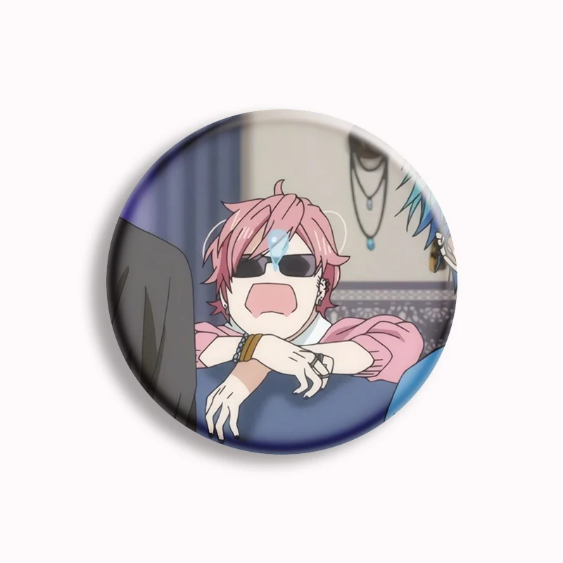 Yarichin Club Anime botón Pin placa de Metal Kawaii Yuri Ayato Yui Tamura broche bolsa abrigo accesorios joyería Fans coleccionar regalos