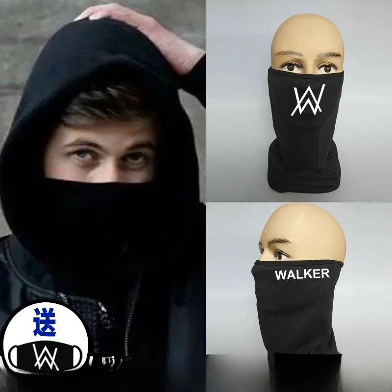 Alan Walker Music Theme Warmth Printed Cycling Mask Breathable Design Faded  Sound Patterned Face Cover for Adults