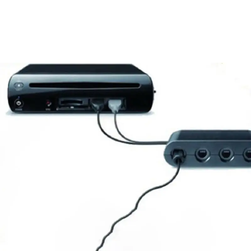ABRI-For Gamecube Controller Adapter For Wii U And PC USB - 4 Ports Connection Tap Converter For Multi-Player Games