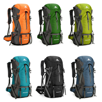 70L Mountaineering Bag Outdoor Sports Backpack Waterproof Hiking Backpack Camping Climbing Rucksack Travel Trekking Rucksack