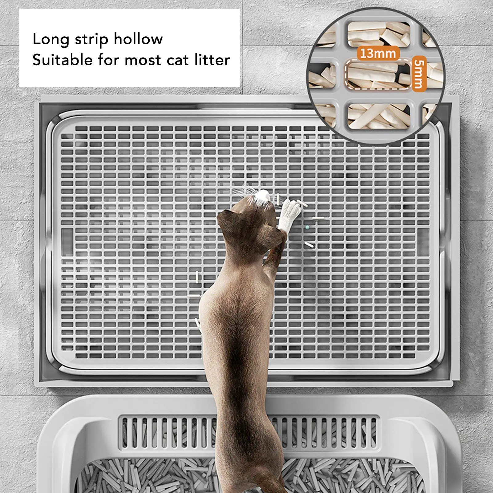 Cat Litter Trapping Mat Cat Litter Mat Spacious Double Layer Washable Anti Slip Bottom Cat Litter Box Mat Cat Litter Catcher Mat