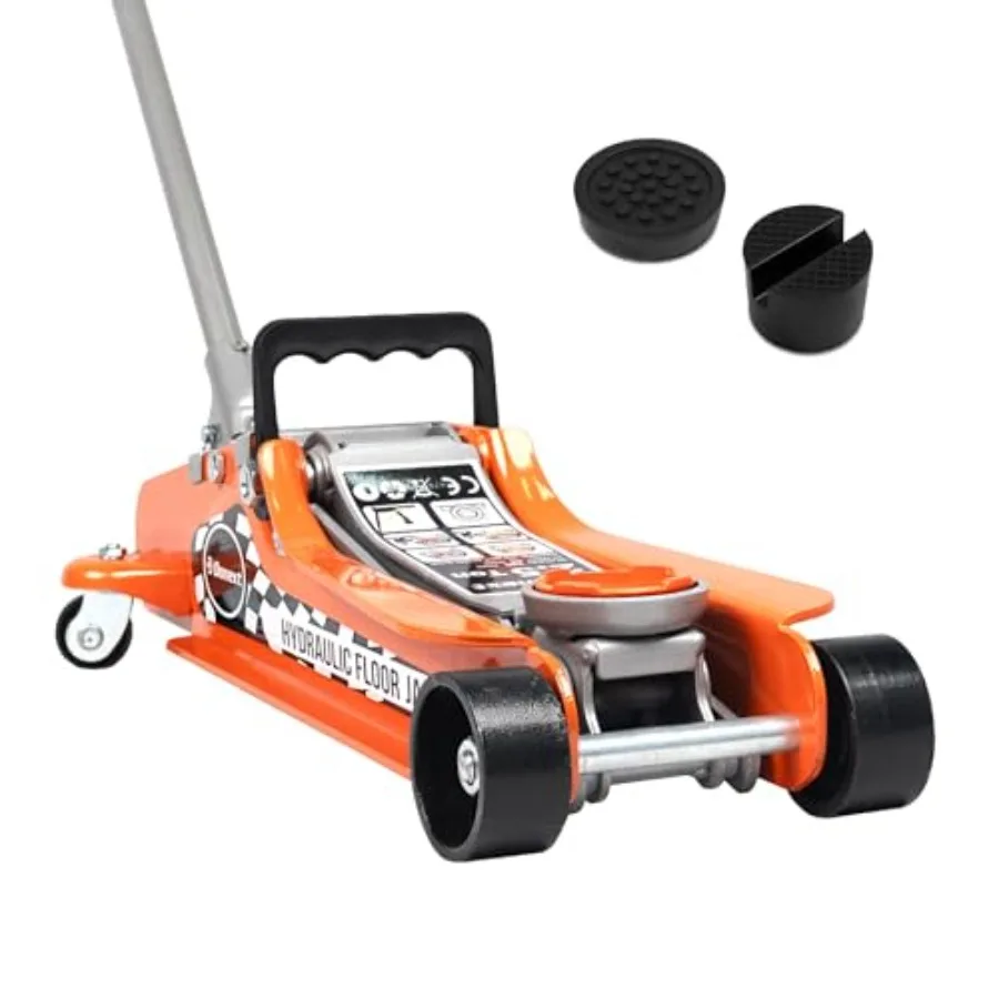 

2.5 Ton Steel Floor Jack Low Profile Hydraulic Racing Floor Jack with Single Piston Lift Pump Lifting Range 3-3/8" - 14-15/16"
