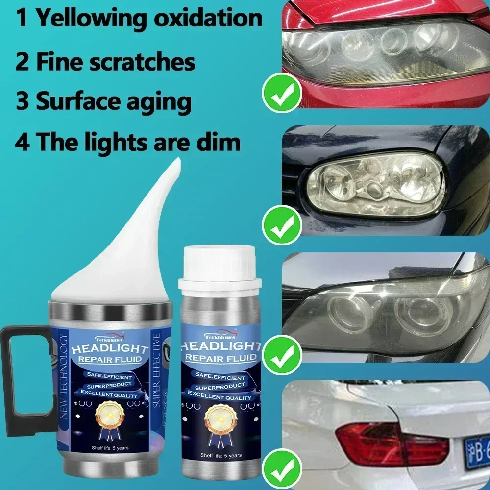 سيارة المصابيح الأمامية تجديد تلميع عدة مجموعة ترميم المصباح ورشة عمل أداة العناية بالسيارات 800 مللي مبخر بوليمر السائل