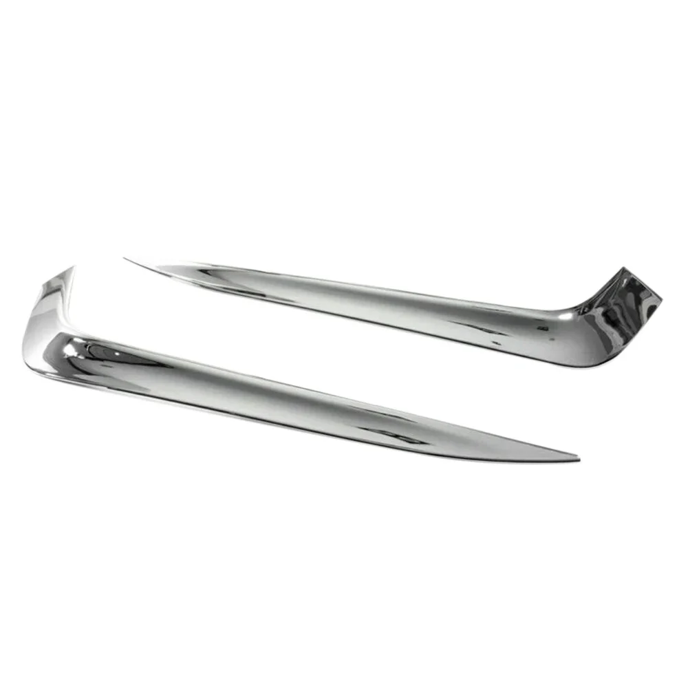 For Honda Civic 10Th 2016-2018 Chrome Front Fog Light Eyelid Strips Molding Trim