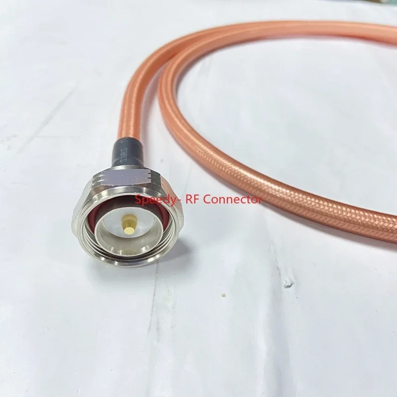 Imagem -03 - Duplo Blindagem Cabo Coaxia Alta Freqüência Alta Potência 6g L29 Din Macho para L29 Din Macho Conector Adaptador Rg393 Sff507