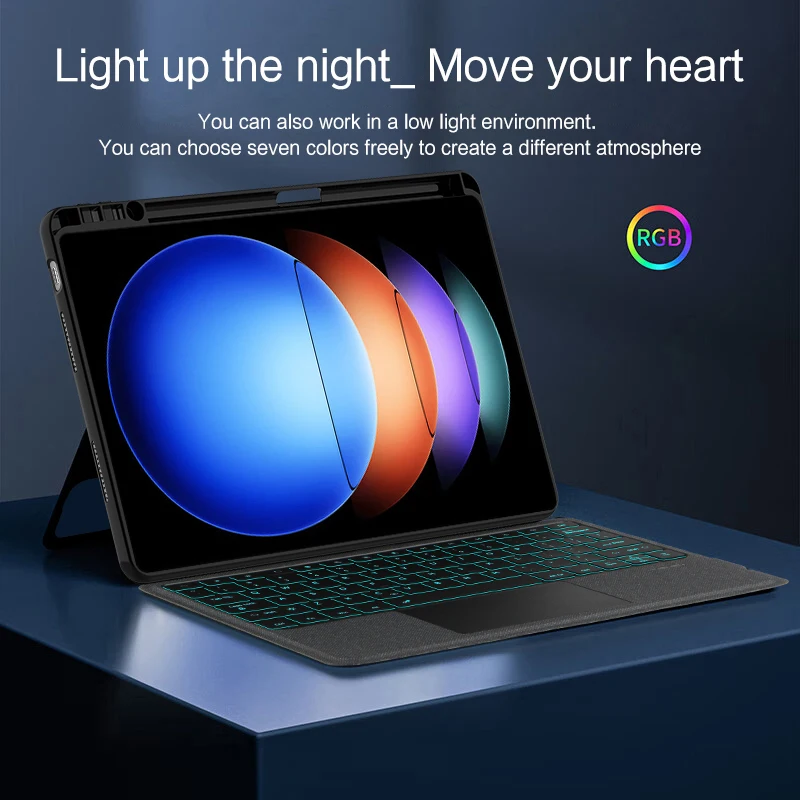لوحة مفاتيح سحرية قابلة للفصل لهاتف Xiaomi Pad 6S Pro 12.4 مع حامل قلم رصاص لهاتف Mi Pad 6S Pro 12.4 "غطاء لوحة مفاتيح الكمبيوتر اللوحي