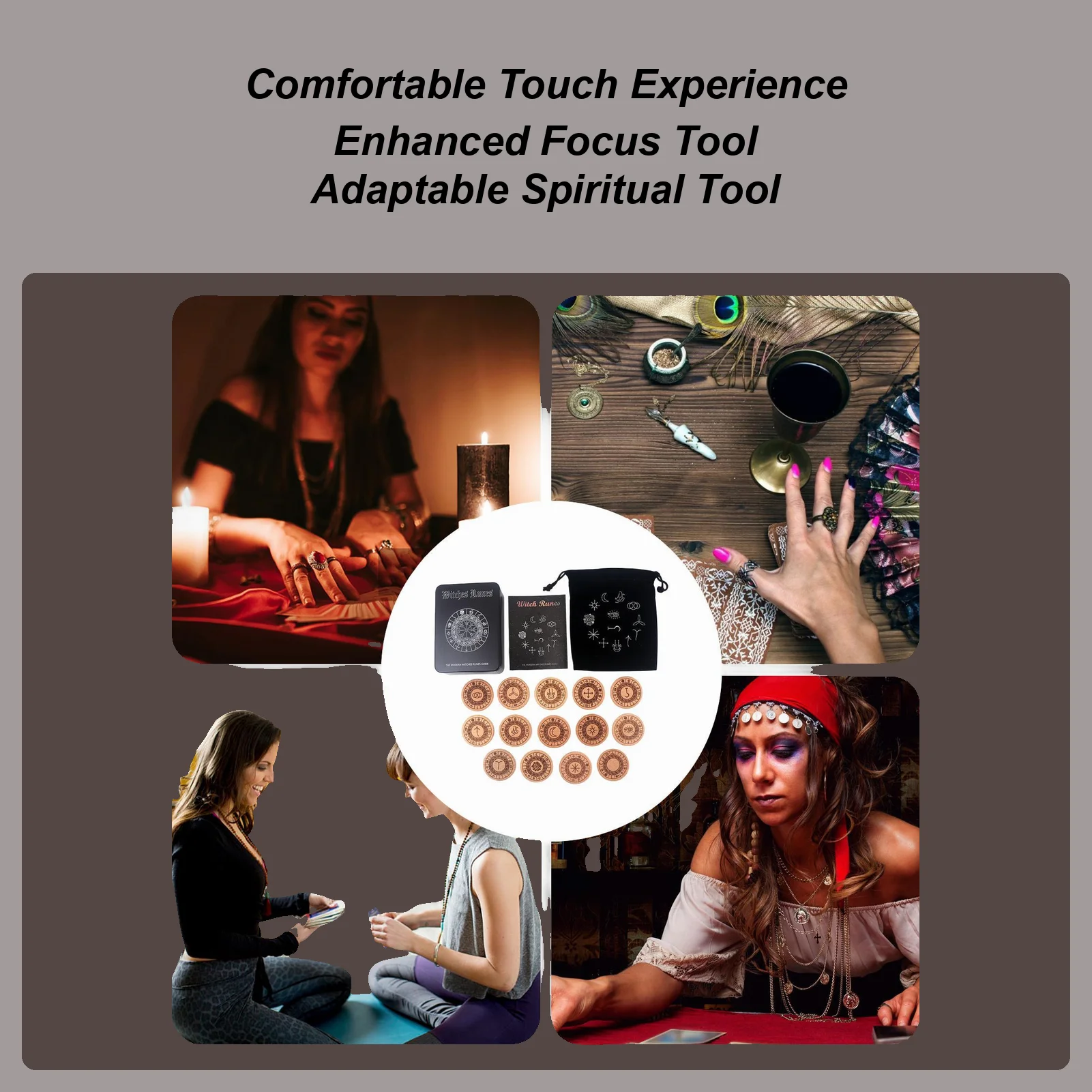 

Набор рун ведьмы, 14 предметов, духовный эмоциональный деревянный набор для гадания с рунами для дней рождения, семейных встреч, друзей