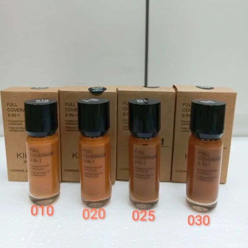 2-in-1 Foundation and Concealer Deep Flesh Color Liquid Foundation Glass Moisturizing and Nourishing Face Primer Base Makeup