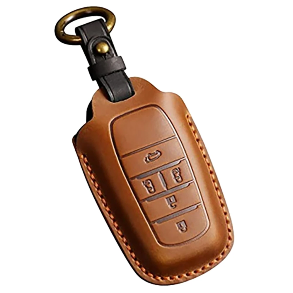 

Car Key Cover for Toyota Alphard PU Leather 5-Button Remote Key Cover Protective Case Keyless Leather Jacket