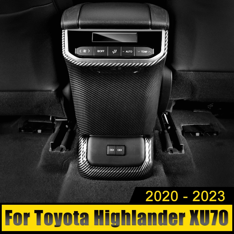 

For Toyota Highlander Kluger XU70 2020 2021 2022 2023 Hybrid ABS Car Rear Air Condition Outlet Vent Frame Cover Trim Accessories