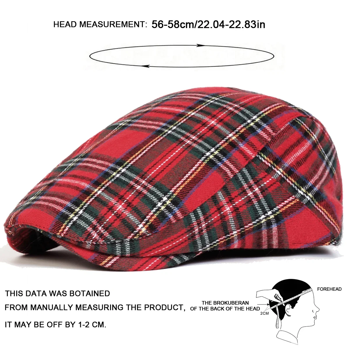 유니섹스 레트로 그리드 뉴스보이 캡 영국 화가 모자 봄 가을 팔각형 캡 힙합 베레모