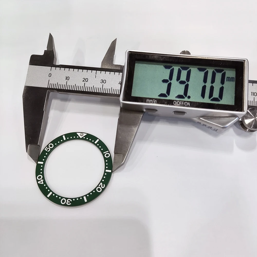 مشاهدة خاتم مسطح الحافة إدراج قياس 39.7 مللي متر * 31.5 مللي متر اكسسوارات الساعات مضيئة إدراج حلقة ل 40 مللي متر جودة عالية السيراميك