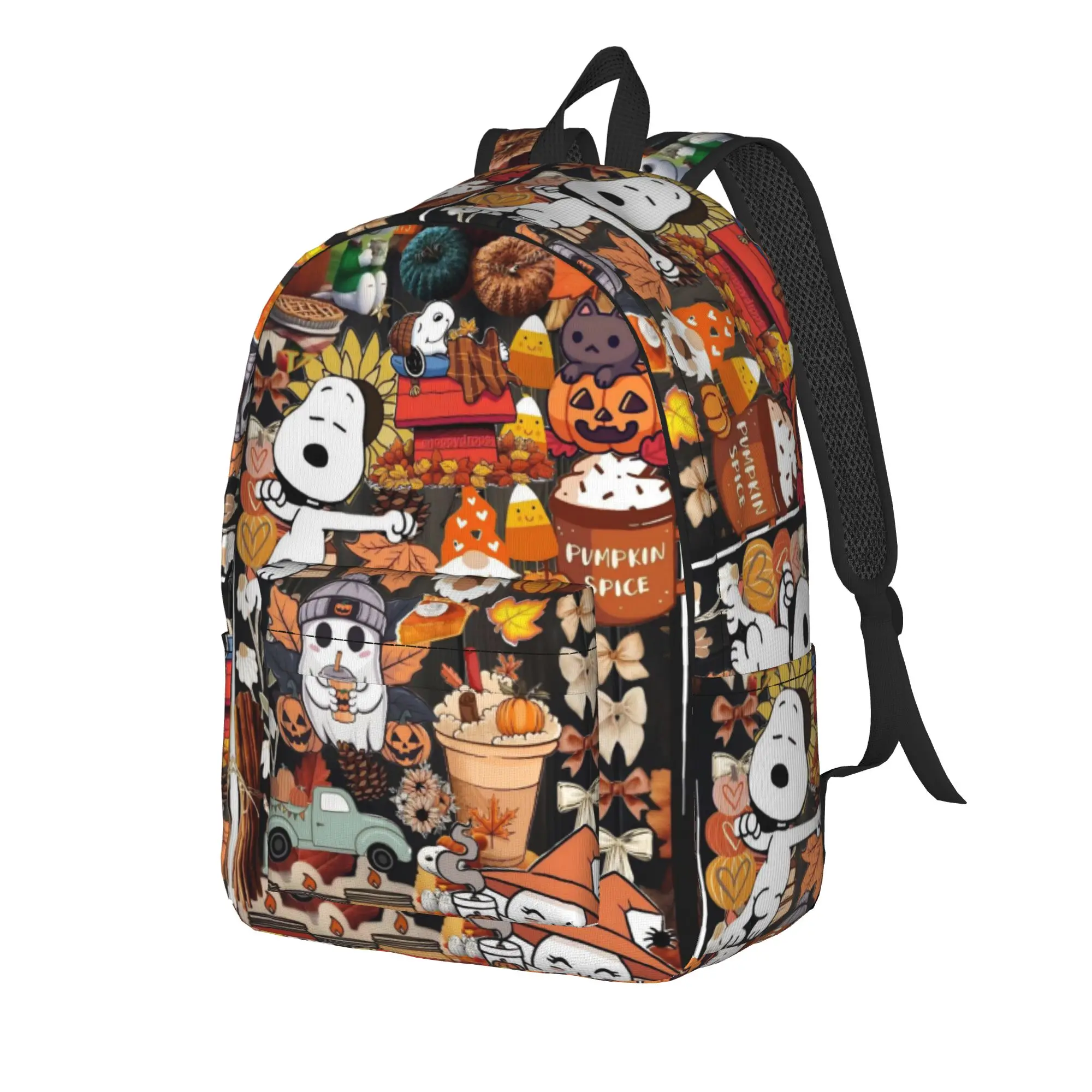 Snoopys Autumn Halloween Cool Backpack Sports Student Hiking Travel  Daypack for Men Women Laptop Computer Canvas Bags