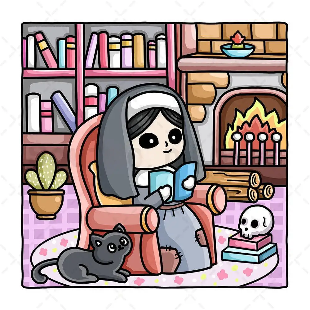 المشاعر المخيفة: كتاب تلوين للبالغين والمراهقين مع شخصيات مخيفة لطيفة ومناظر عالية، تصميمات سهلة ومريحة للاسترخاء