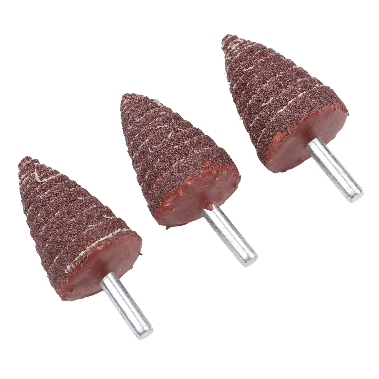 Brown Cone Flap Wheel Electrostatic Sand Coating Wheels Abrasive Tool Electrostatic Sand Coating Uniform Abrasive Grains
