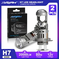 XSTORM H7 - Faro LED con Lente de Proyección Canbus, 20000LM, 80W, Luz LED H7, Lámpara de Luz Alta/Baja para Coche y Motocicleta, 6000k, 12V, 24V