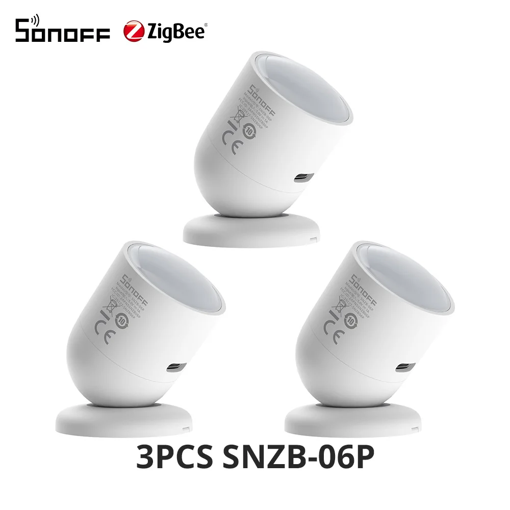 1-10PCS SONOFF SNZB-06P Zigbee Menselijke aanwezigheidssensor 5.8GHz Magnetron Radar Smart Scene ZBBridge-P eWeLink Alice Alexa Google