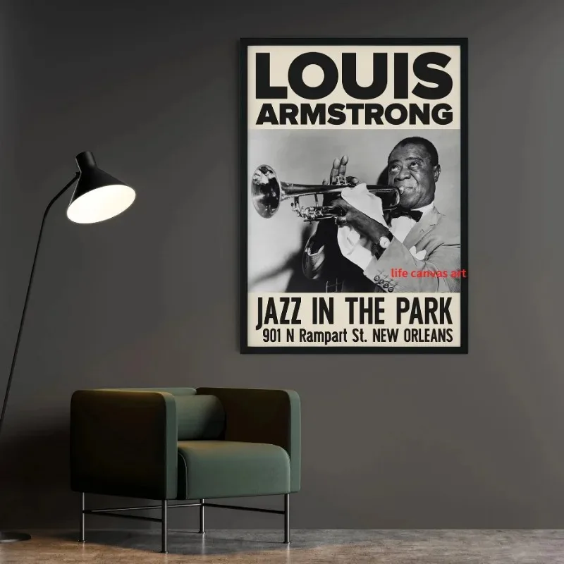 Retro Music Jazz Concert Nina Simone Miles Davis Louis Armstrong Singer Art Poster Canvas Painting Art Print Picture Home Decor