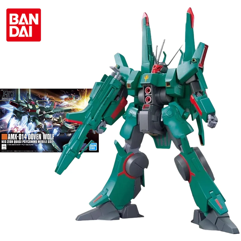 

Оригинальный комплект модели Bandai Gundam, аниме-фигурка HGUC 1/144 AMX-014 DOVEN WOLF, экшн-фигурки, игрушки, коллекционные подарки для детей