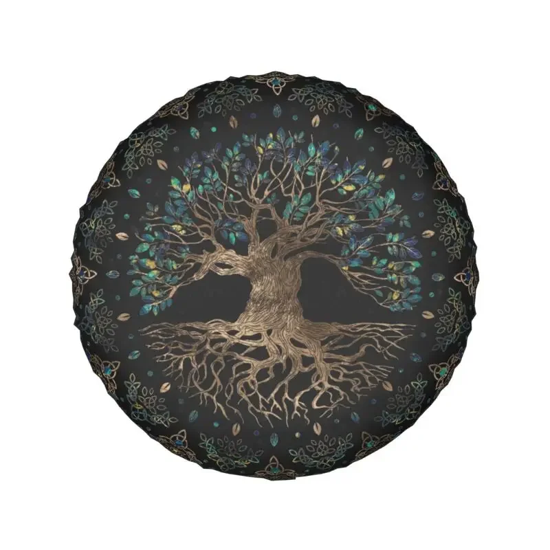 Tree Of Life Ornament Spare Tire Cover for Honda CRV Jeep RV SUV Trailer Vikings Valhalla Car Wheel Covers 14