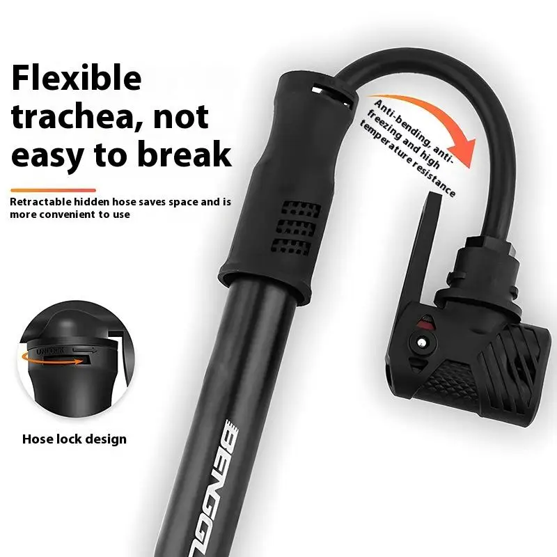 

【ODA7】Велосипедный насос, мини-портативный ручной насос для накачивания шин, алюминиевый сплав, велосипедный воздушный шоковый насос, клапан Schrader Presta