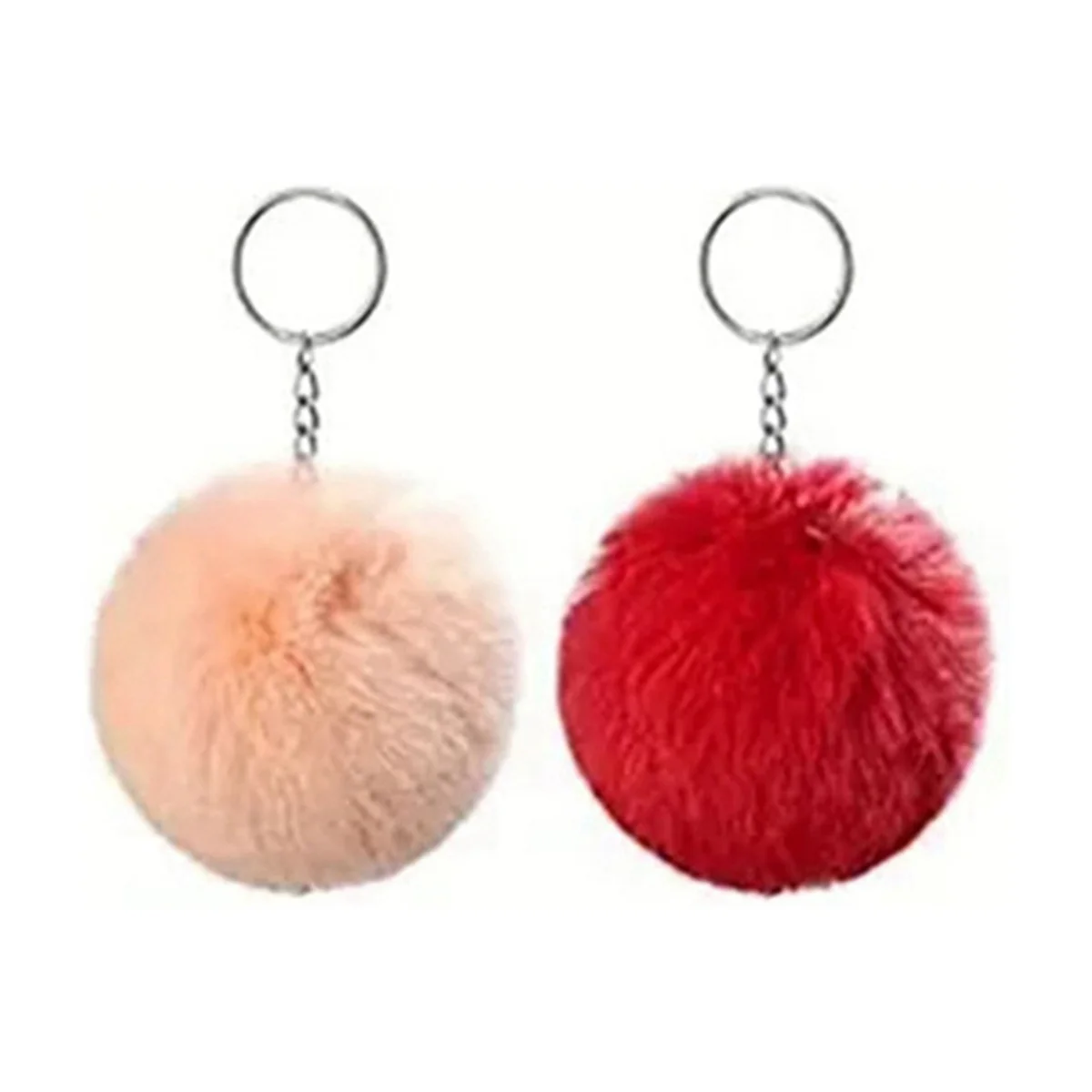 ABJZ 80PCS sleutelhanger bont pompoms sleutelhanger met kwastjes en sleutelhangers voor tas charme accessoires