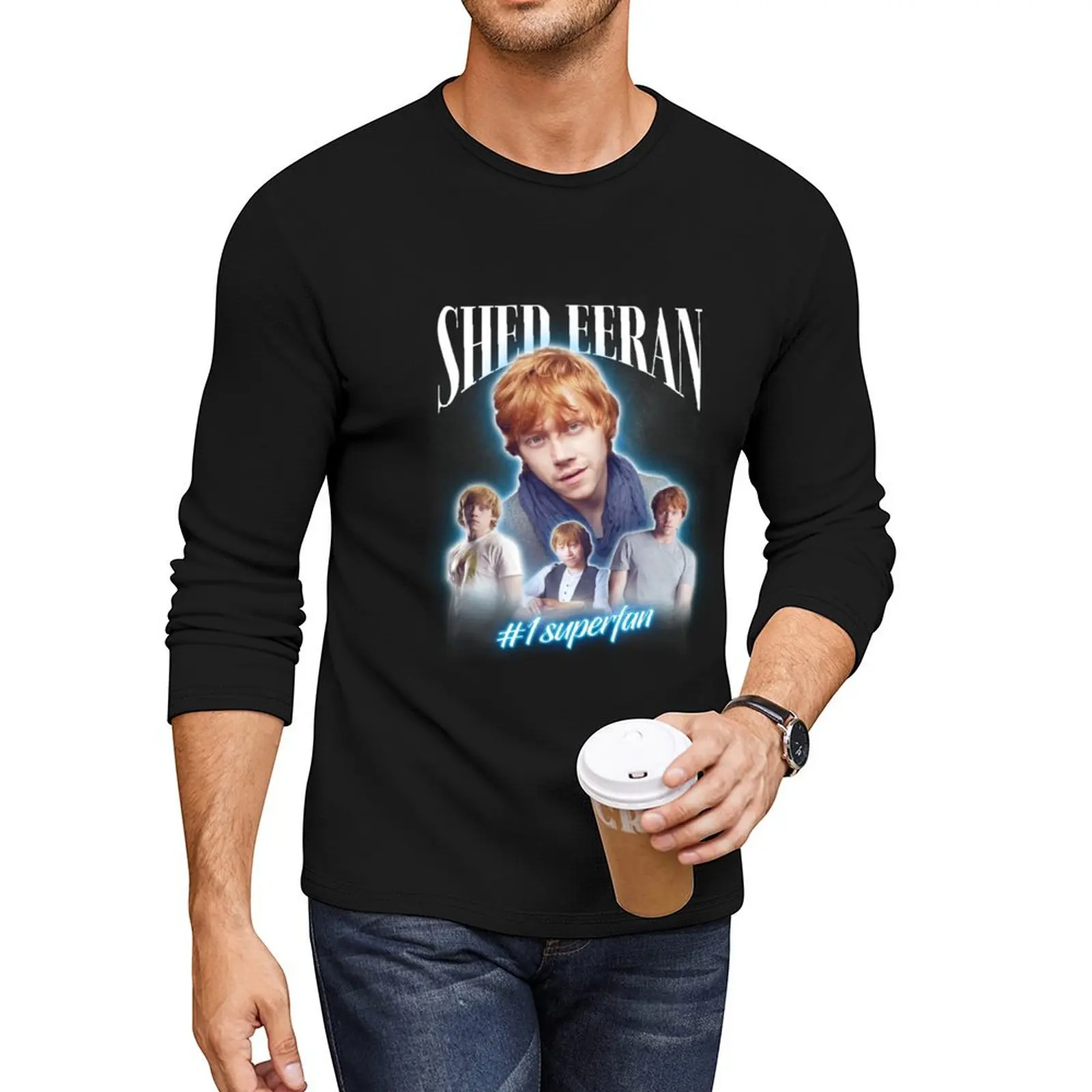 

Rupert Grint Shed Eeran Parody Cursed Fan Collage Long T-Shirt hippie clothes custom t shirts Men's t-shirt