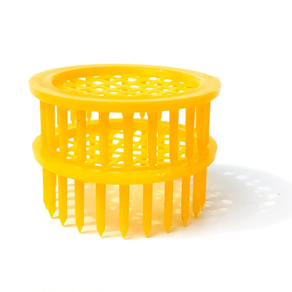 6Pcs Beekeeping Queen Cage Set Plastic Bee Rearing Cell Cage Safe Non Breakable Bee Incubation Base Beekeeping Tools