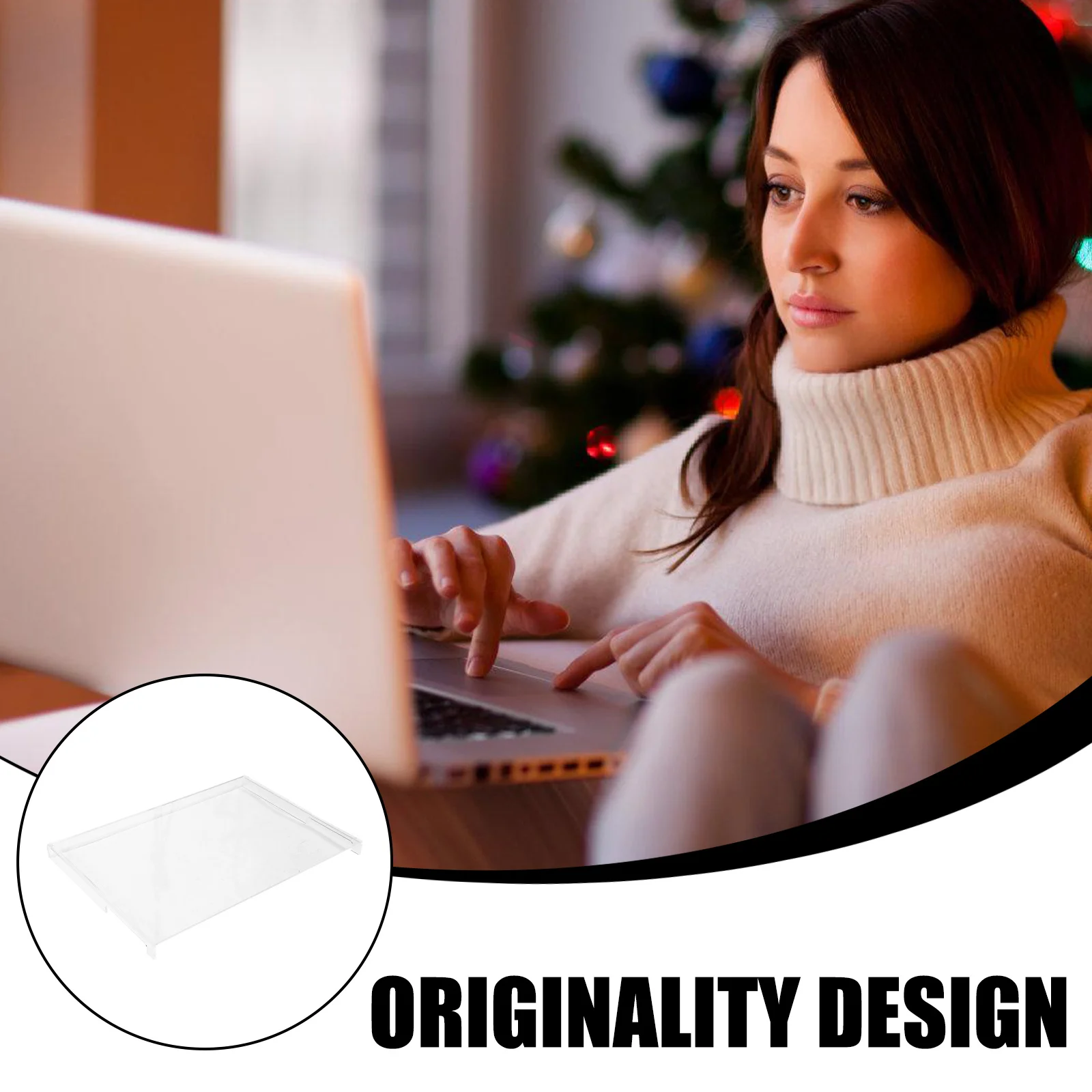 

Transparent 14 Inch Laptop Keyboard Cover Clear Acrylic Protector Durable Easy Clean Cable Outlet Splash Proof