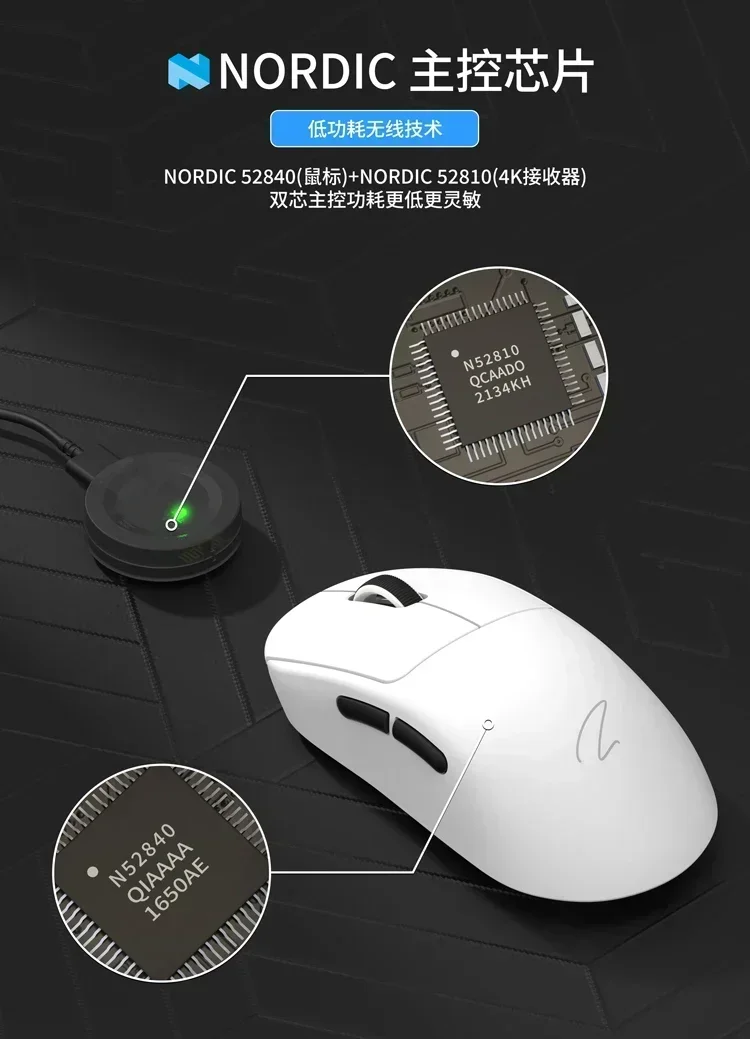 Imagem -05 - Zaopin z2 Mouse sem Fio Paw3395 Modo 4k Retorno Esports Mouse Leve Computador Gamer Personalização Acessório Ratos Homem Presente