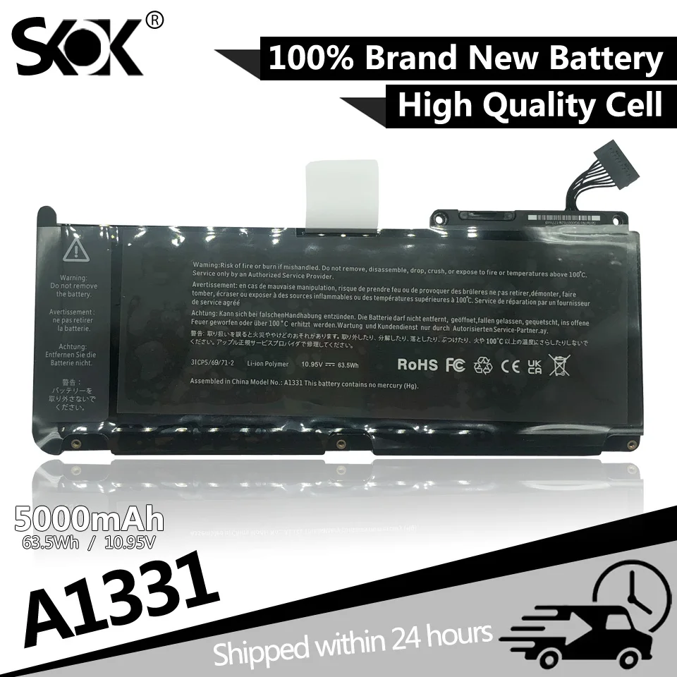 Laptop Bateria For Apple MacBook Pro 13 MC207LL/A MacBook6,1(Late 2009) MC516LL/A MacBook7,1 (Mid-2010) A1342 A1331 battery