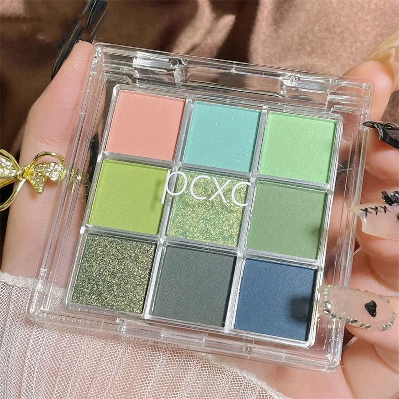 9-farbige Schokoladen-Lidschatten-Palette, matt, perlglänzend, Glitzer, Erdfarben, Lidschatten-Palette, glänzende Pailletten-Augenpigmente, dauerhaftes Make-up – Detail 13