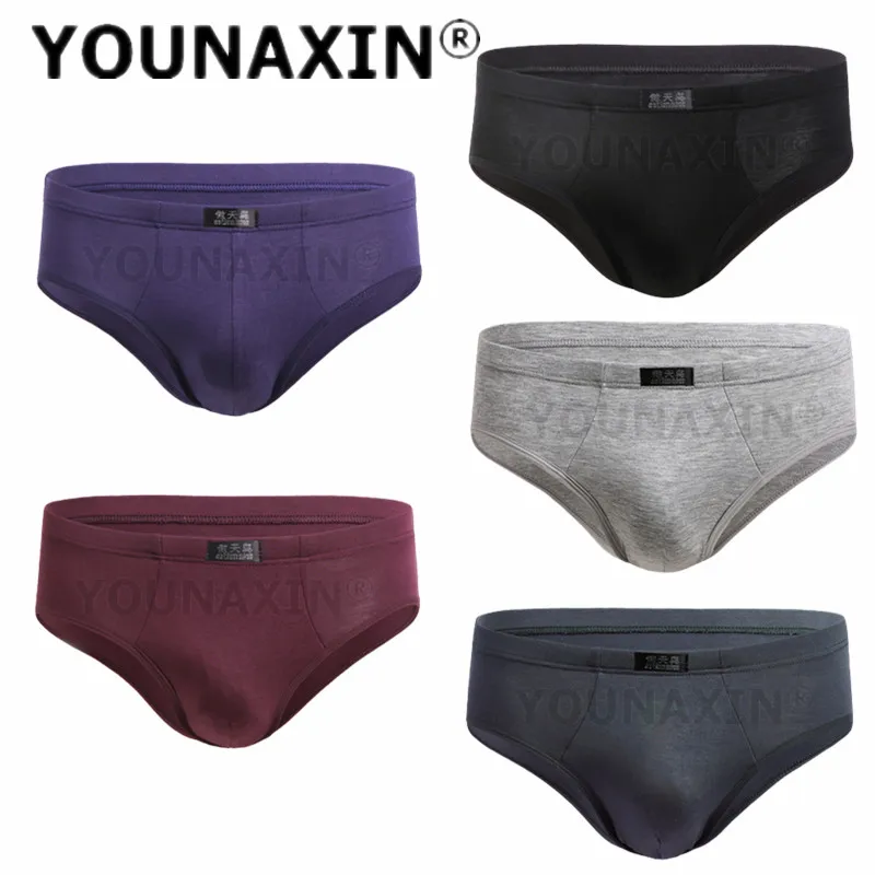 5 Pieces Men's Briefs Underwear Panties Big Size Undershorts Stretch Asian Size Underpants Undies Knickers XL 2XL 3XL 4XL 5XL