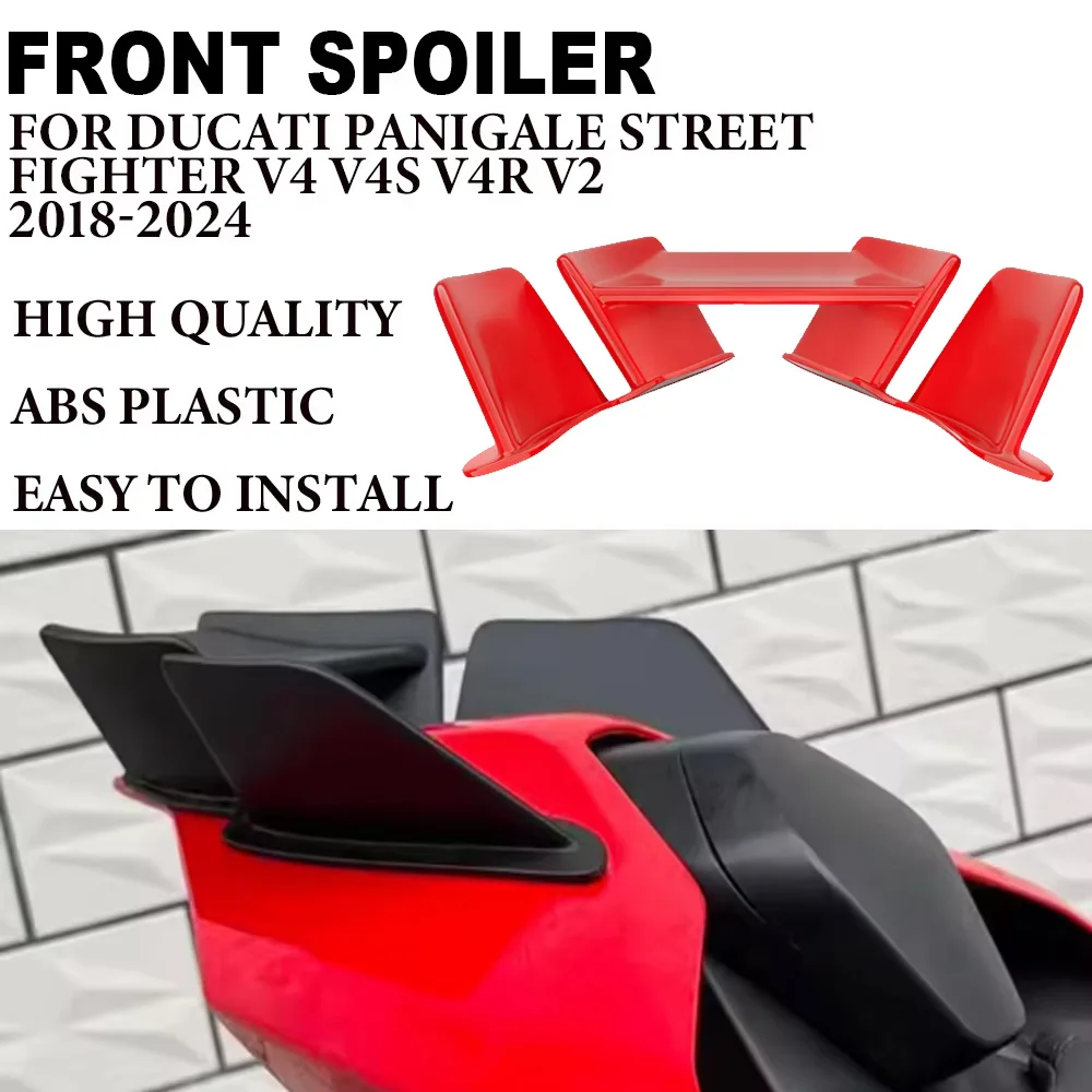 For DUCATI PANIGALE Street Fighter V2 V4 V4S V4R 2018-2024 Motorcycle Aerodynamic Side Winglet Rear Tail Wing Spoiler Fairing