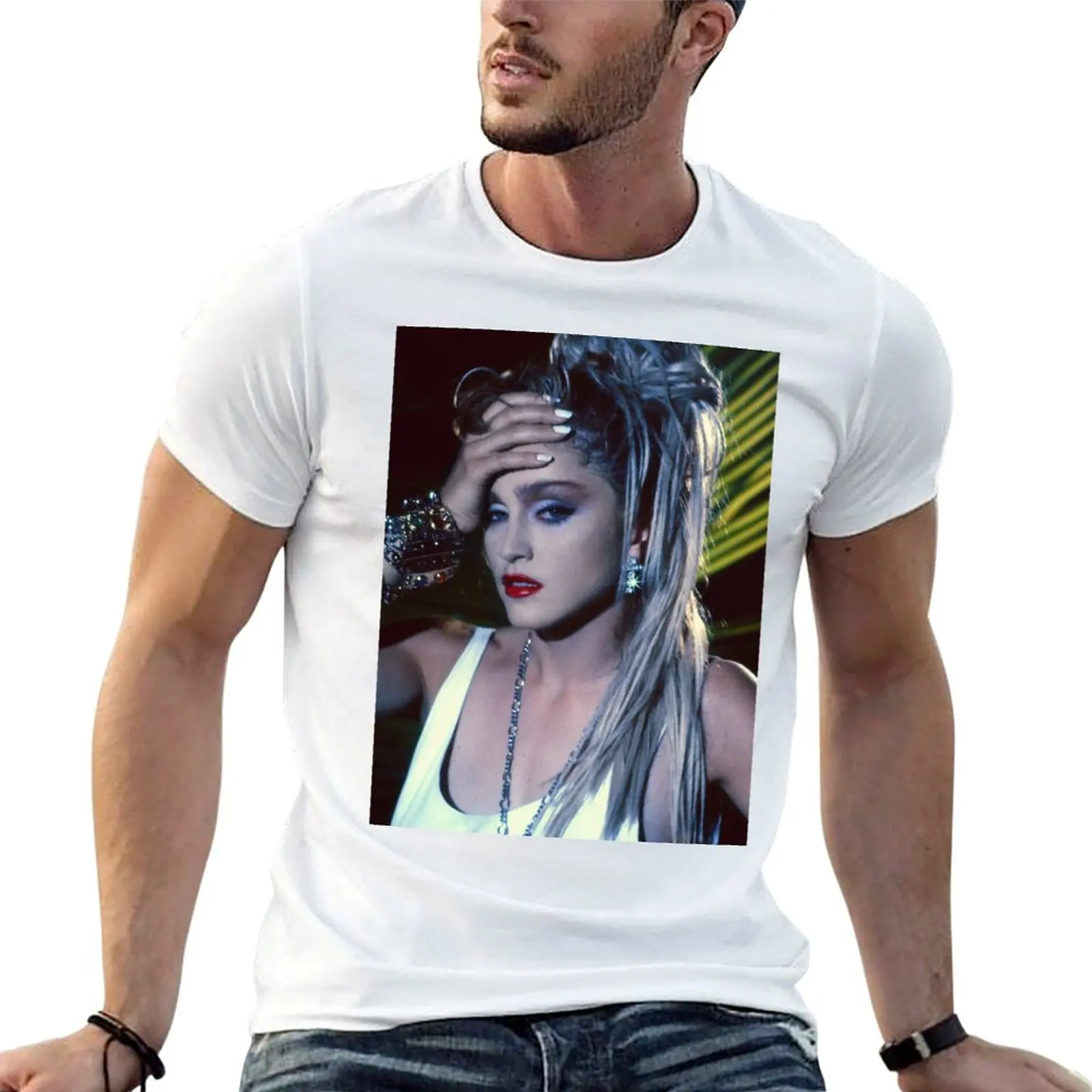 

Madonna man Like cotton t T-Shirt t - shirt shirt A Era graphic Virgin man heavy