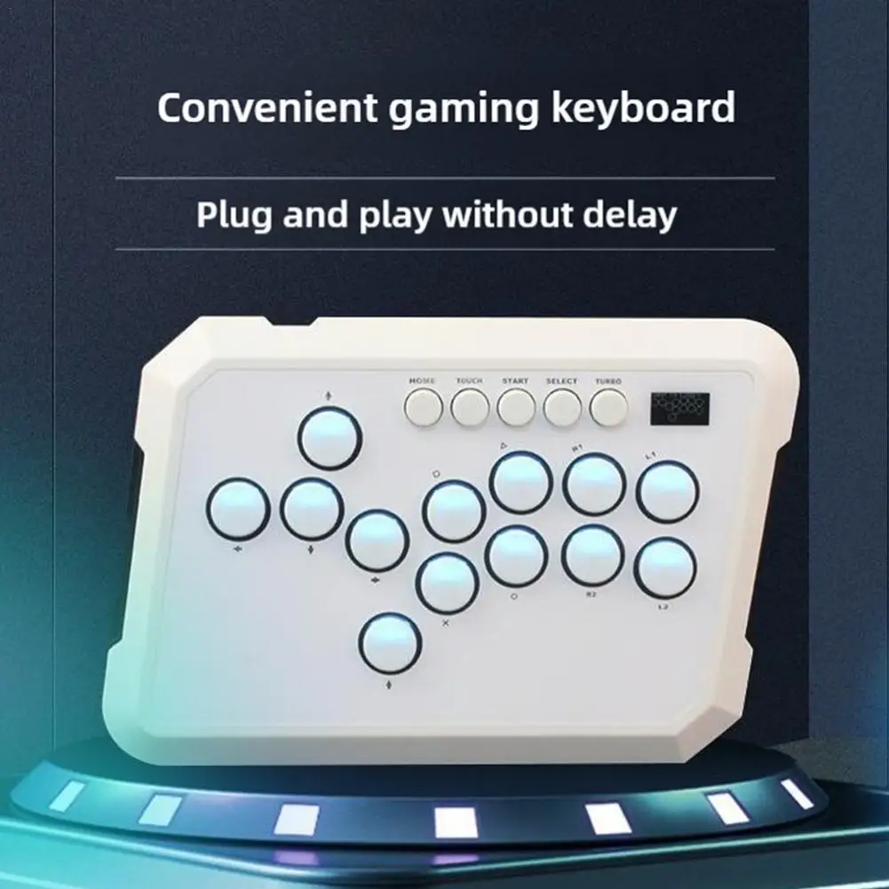 Large Size Fighting Keyboard For Hitbox Controller Button Rim Leverless Arcade Stick Controller For PC/ / Steam