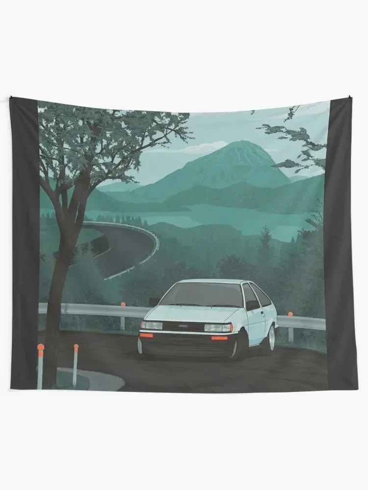 AE86 Corolla touge drift Tapestry Decoration Bedroom Aesthetic Room Decors Tapestry