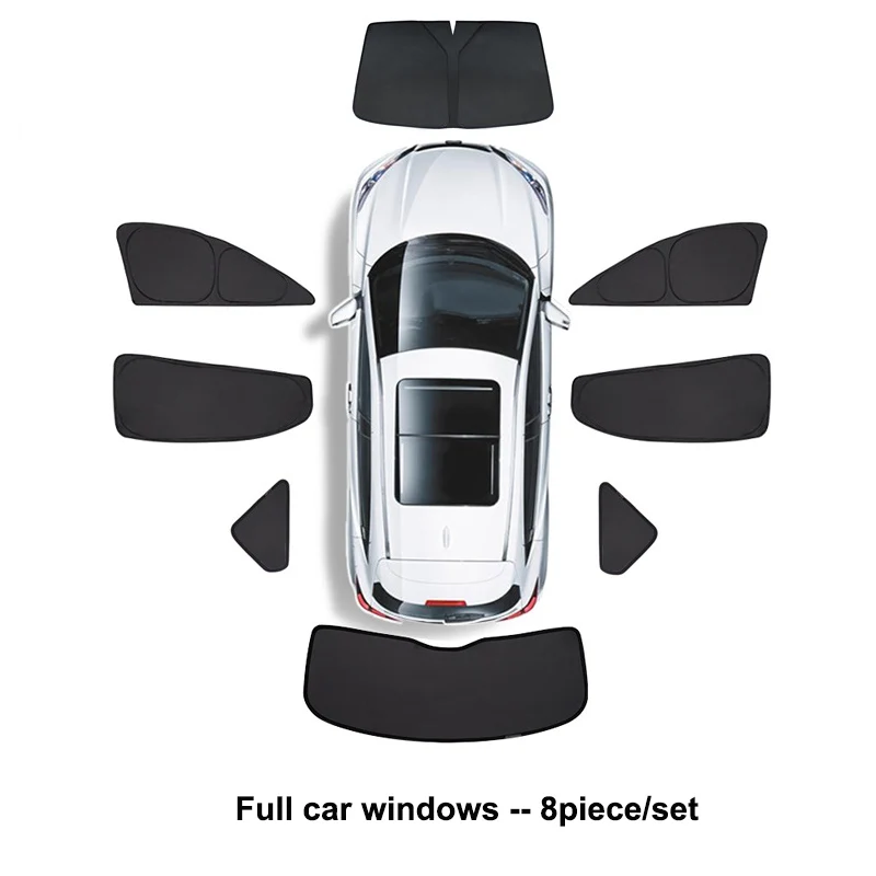 Car Side Window Sunshade for Tesla Model Y Model 3 Highland 2024 Front Rear Windshield Privacy Curtain Window Screen Sun Shading