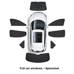 Parasole per finestrino laterale dell'auto per Tesla Model Y Model 3 Highland 2024 parabrezza anteriore posteriore Privacy tenda per finestra schermo parasole