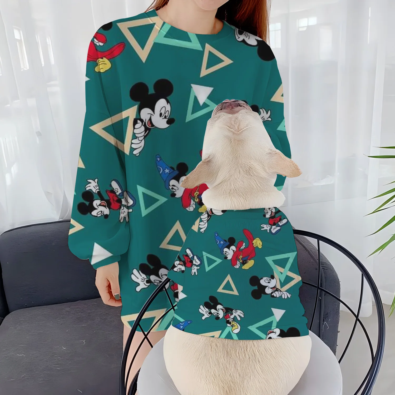 

Casual Sweatshirts Women Clothing Minnie Mouse Women's Autumn Winter Puppy Round Neck Disney Long Sleeve Dog Pullover Mickey Pet