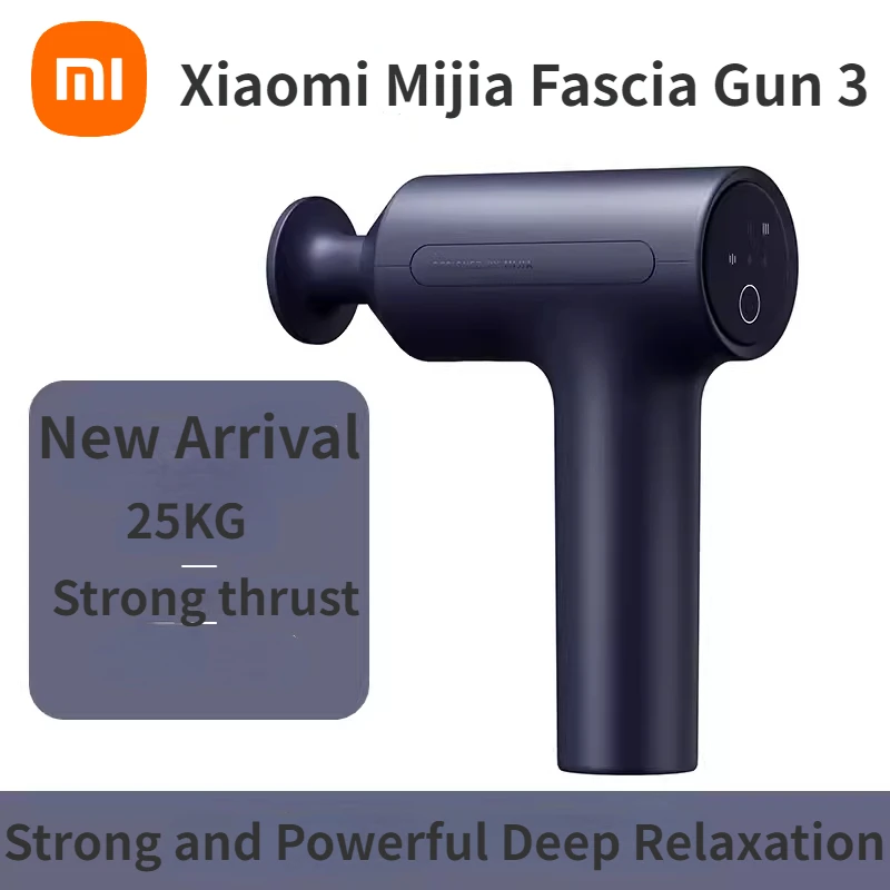 Xiaomi Mijia Fascia Gun 3 Strength Feedback 10mm Deep Relaxation 25kg Thrust 3 Gear Memory 2450mAh Sports Specific Massage Gun